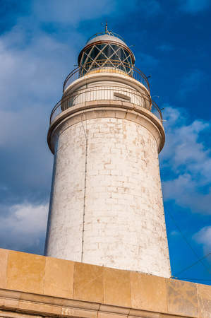 The lighthouse at Cap Formentor in the north east of Majorca (Far de Formentor)の写真素材