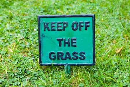 Keep Off the Grass signの写真素材