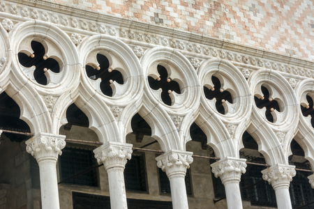 Venice Doge's Palace at St Mark's Square Italyの写真素材
