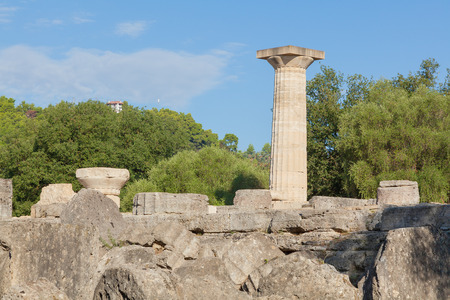 Temple of Zeus at Olympia in Greeceの写真素材