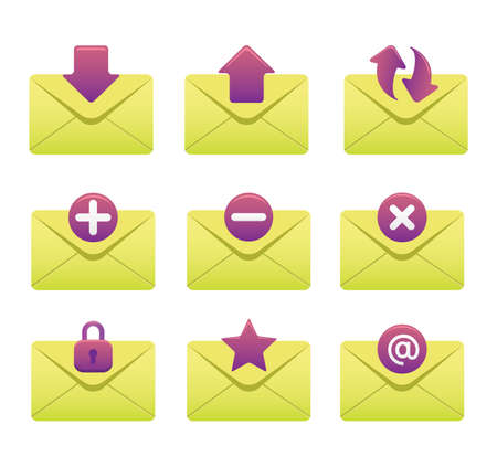 Website & Internet Icons | Envelopes 03のイラスト素材
