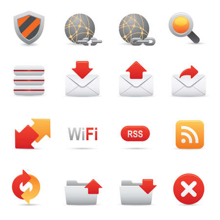 07 Internet Icons | Red professional icons for your website, application, or presentationのイラスト素材