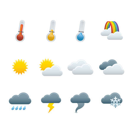 01 Weather Forecast Iconsのイラスト素材