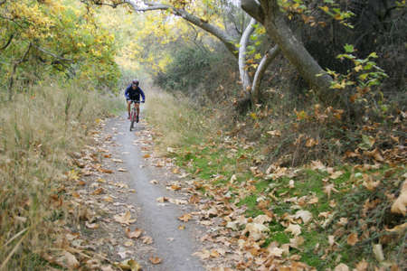 Mountain bike ride in Californiaの写真素材