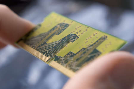 Holding memory between fingersの写真素材