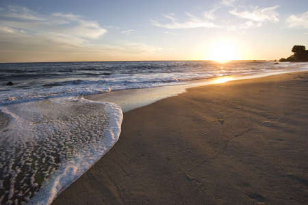 Malibu Sunset with wisps of clouds Malibu Sunset with wisps of clouds