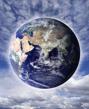 Earth against a dark sky