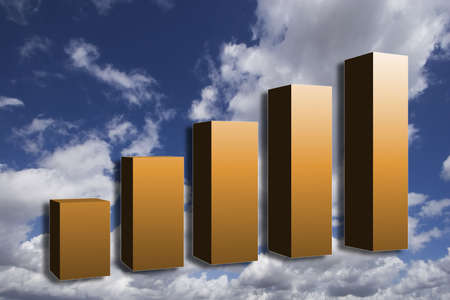 3D rendered graphの写真素材