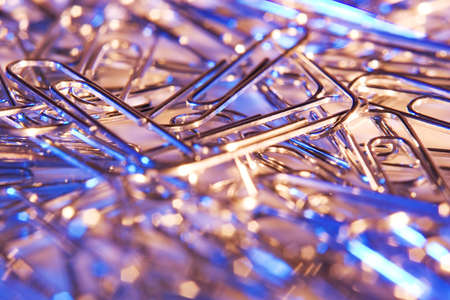 Pile of paperclipsの写真素材