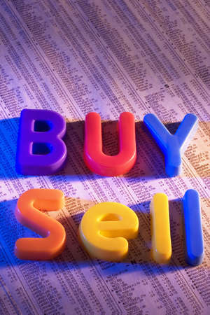 Toy Letters on stock reportの写真素材