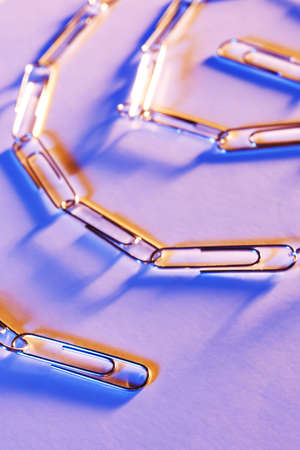 Spiral Pattern of paperclipsの写真素材