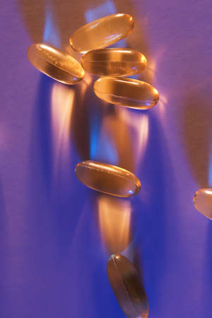 Vitamins with directional color lightingの写真素材