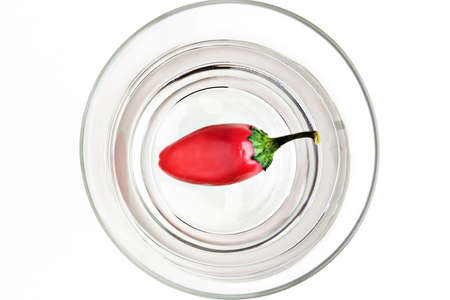 Red pepper in a glassの写真素材