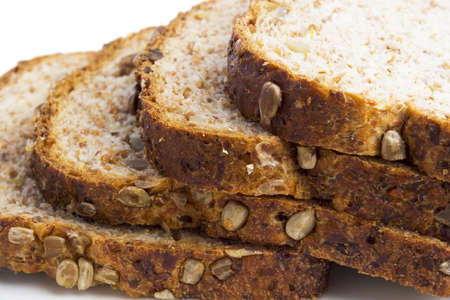 Slices of whole wheat bread on a plate