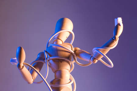 Tangled in Technologyの写真素材