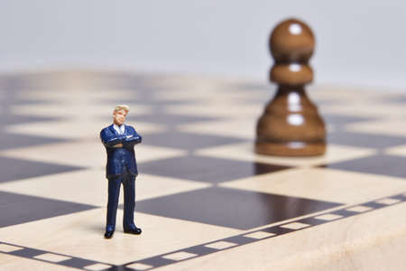 Business Figurine and chessの写真素材