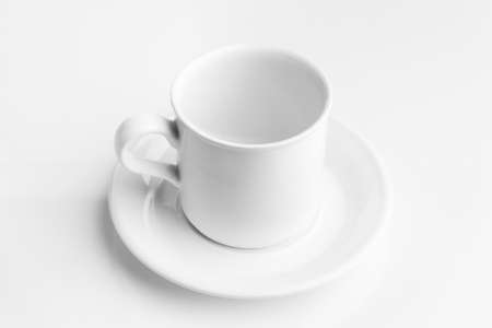 Empty coffee cup on a saucer の写真素材