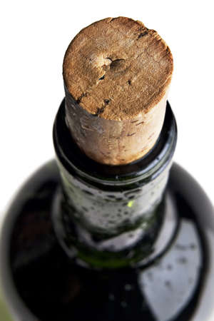 Close up photograph of a red wine bottles cork の写真素材