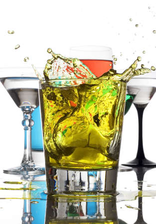 Colorful cocktail splashの写真素材