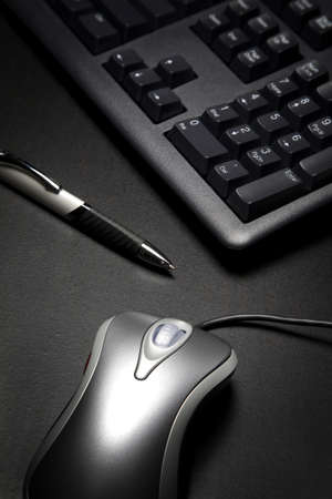 Computer mouse, pen, and computer keyboard 