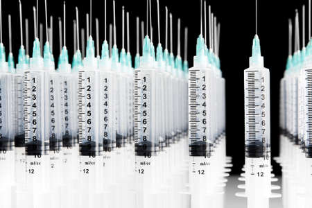 Rows of syringes の写真素材