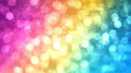 Experience a captivating bokeh effect with colorful, blurred circles. This vibrant imagery creates a joyful, festive atmosphere suitable for various creative projects.の素材