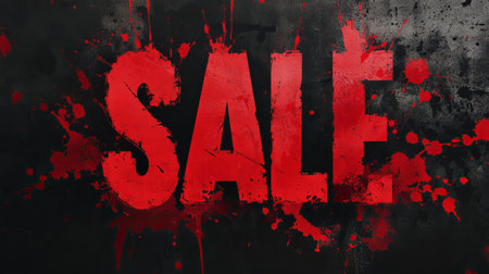 This abstract image features dynamic red paint splashes against a bold black background, perfect for capturing attention in promotional material and marketing campaigns.の素材