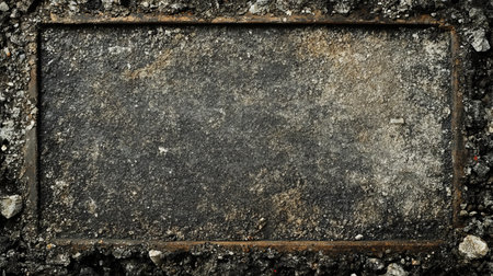 An earthy and grainy framed background featuring a clean texture, perfect for creative projects, designs, or photography needs. The worn surface adds character and depth.の素材