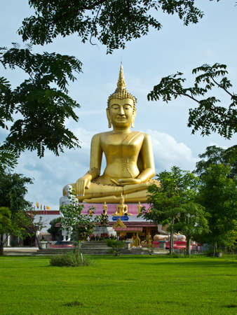 The big Golden Buddha statueの写真素材