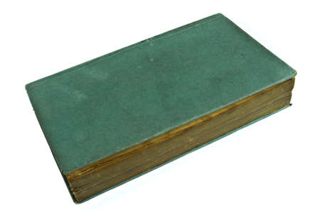 Antique green cover bookの写真素材