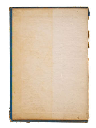 Tearing hard cover of old book for backgroundの写真素材