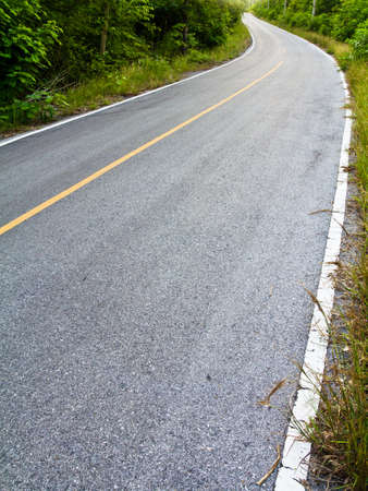 Road up to the mountainの写真素材