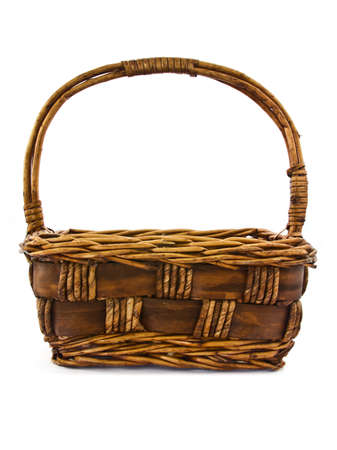 Handmade weaved basketの写真素材