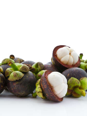 Mangosteen tropical fruitの写真素材