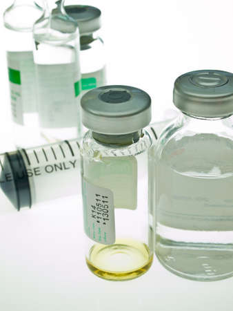 Sterile vials and syringeの写真素材
