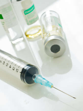 Syringe and vialsの写真素材