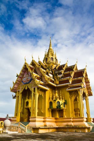 Golden Budhhist church in Thailandの写真素材