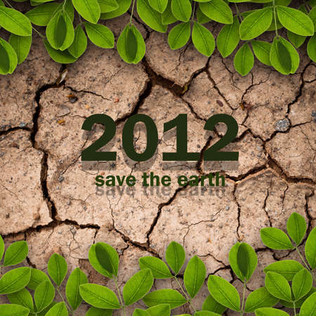 2012 on dry soil and creepers for ecology concept