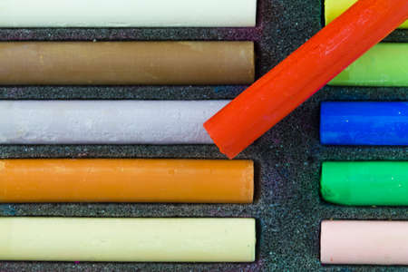 Pastel sticks in sponge case