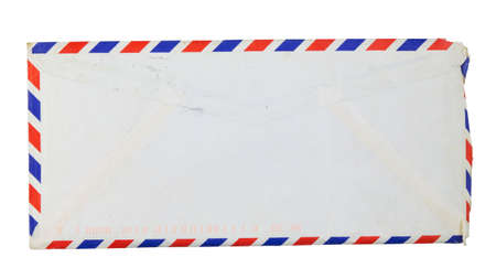 Old envelope isolated on white backgroundの写真素材