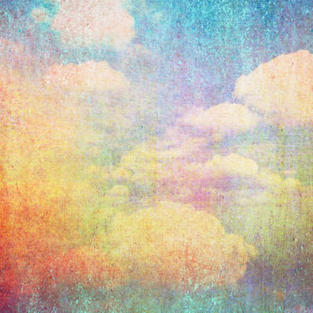Clouds and sky, grunge backgroundの写真素材