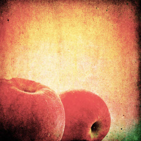 Apples on grunge and retro backgroundの写真素材