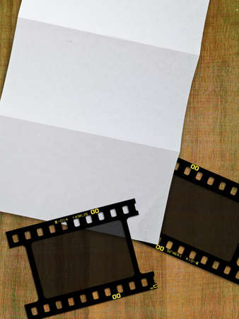 Paper and negative filmstripsの写真素材