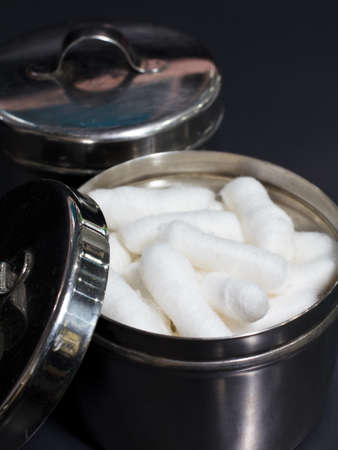 Dental small flannelet in stainless utensil