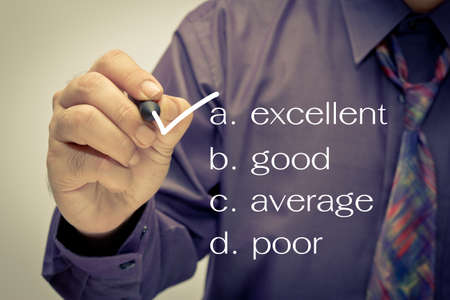 Businessman mark on audit checklistの写真素材