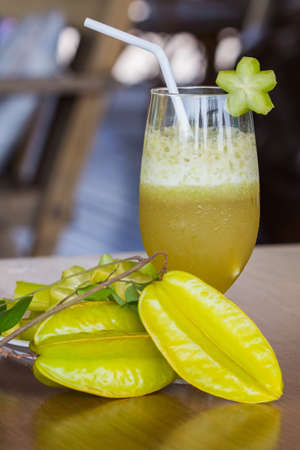 Star apple juice, tropical fruitの写真素材