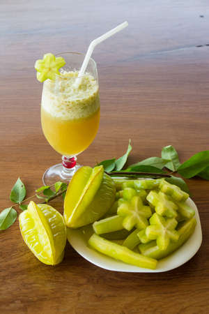 Star apple juice, tropical fruitの写真素材