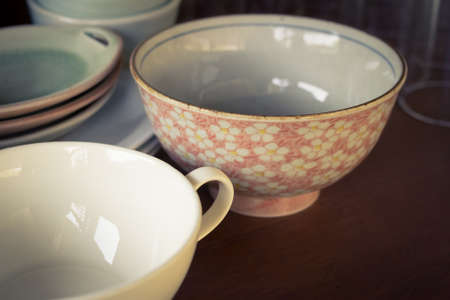 Vintage bowl in the wood larder