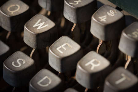 Cloesup old typewriter keypadの写真素材