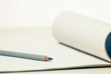 Color pencil on folded notebookの写真素材